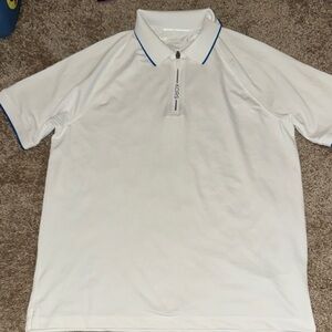 Michael Kors White Polo Shirt with Blue Accents